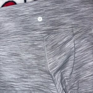 Lululemon Athletica Light Gray Striped Leggings ombré